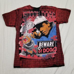 Backstock Co Snoop Dog All Over Print T Shirt Rap Tee Vintage Style Medium